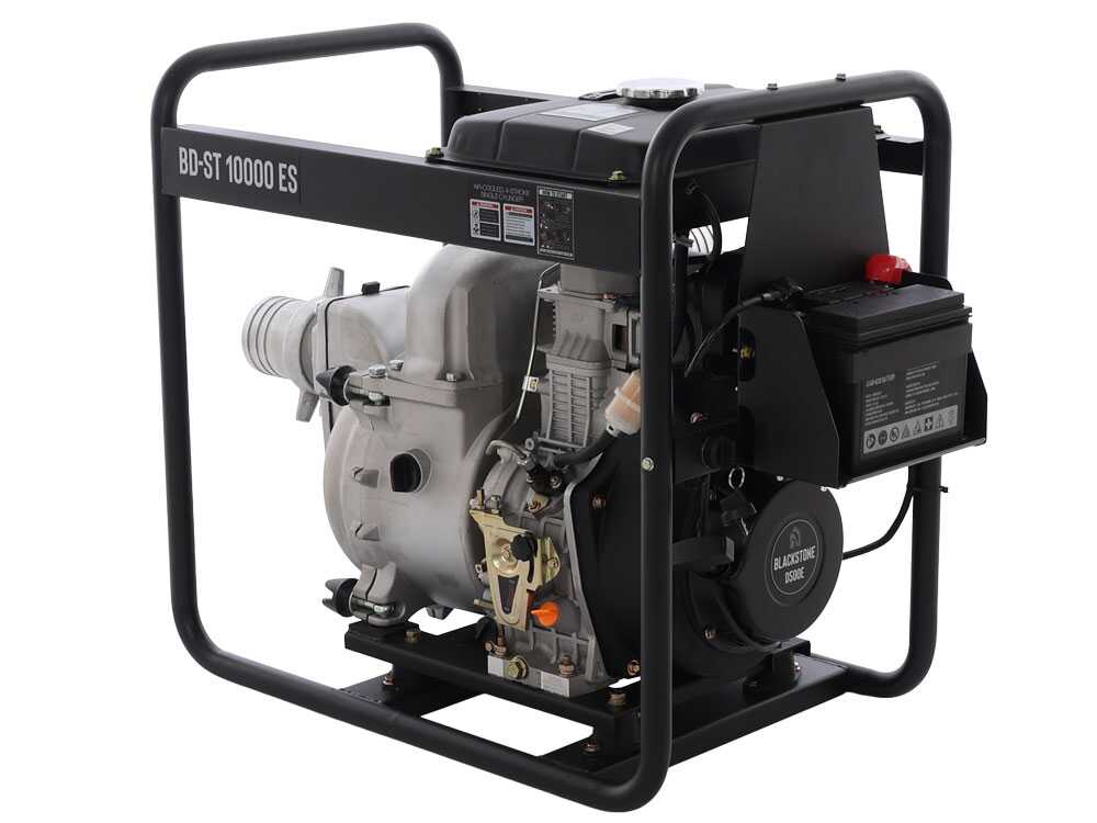 BlackStone BD-ST 10000ES diesel motorpomp voor vuil water, aansluiting 100 mm, detail 6
