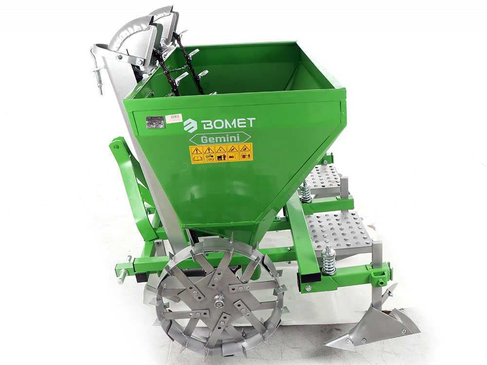 Bomet Gemini 2-rijige aardappelpootmachine, metalen wielen, detail 7