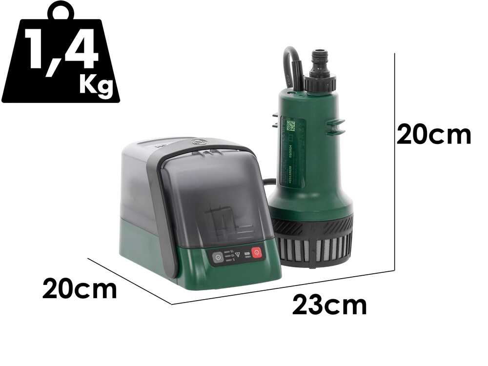 Bosch GardenPump 18V-2000 dompelpomp voor schoon water, zonder accu, detail 7