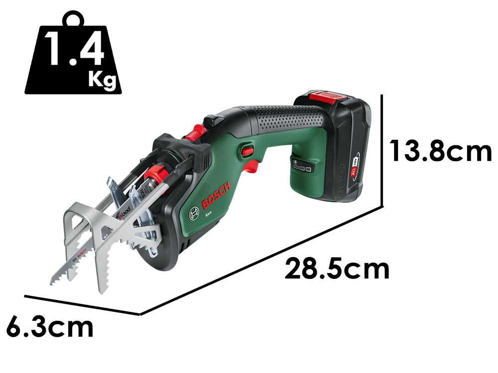 Bosch KEO accu reciprozaag, 18 V 2 Ah, detail 7