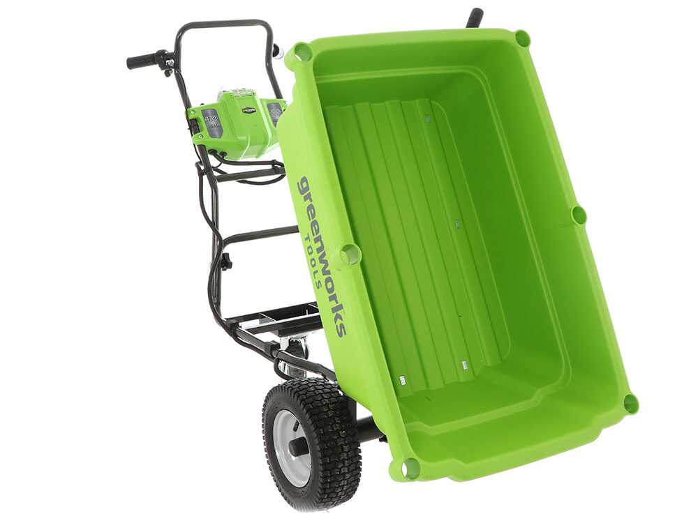 Accu motorkruiwagen laadvermogen 100 kg Greenworks Wheelbarrow G40GC, zonder accu, detail 7