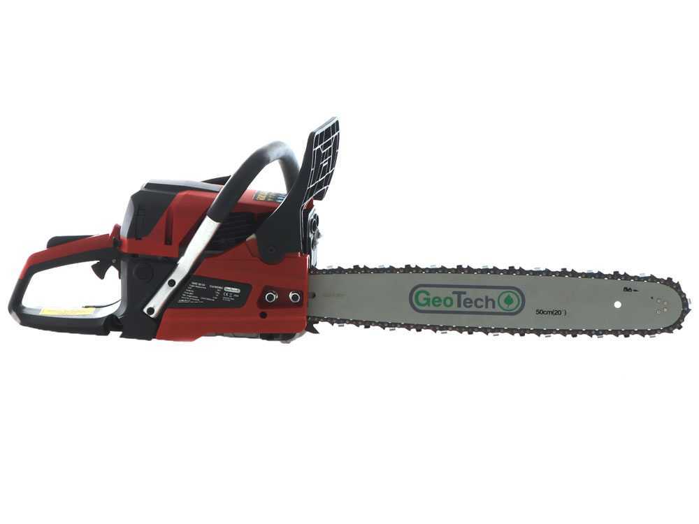GeoTech GMS 58-50 benzine kettingzaag, zwaard 50 cm, detail 6