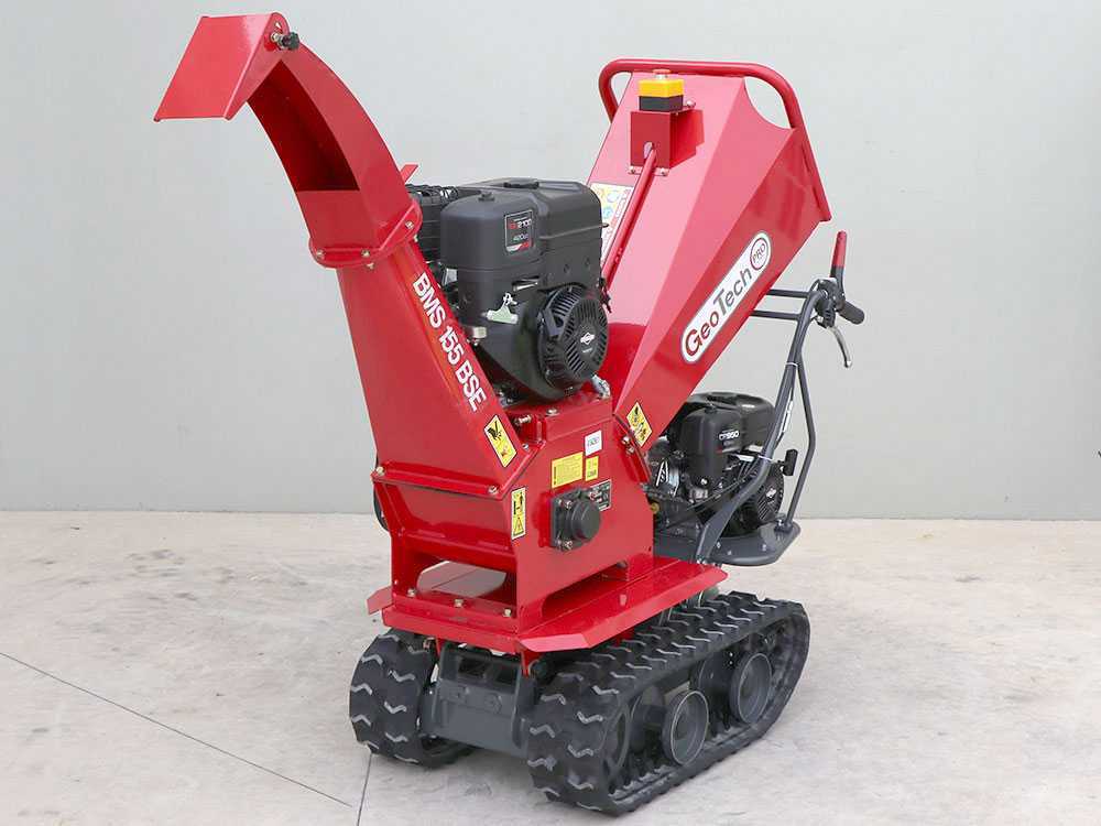 GeoTech Pro BMS155 BS benzine hakselaar, takken tot 90 mm, op rupsen, detail 7