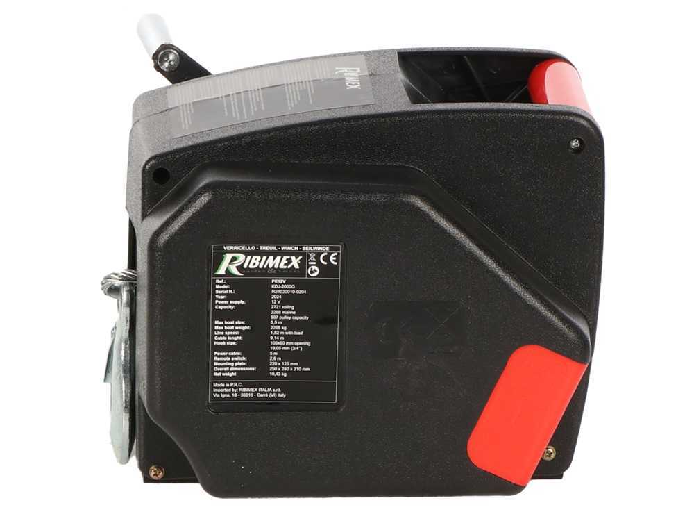 Ribimex PE12V accu lier, met afstandsbediening, detail 6
