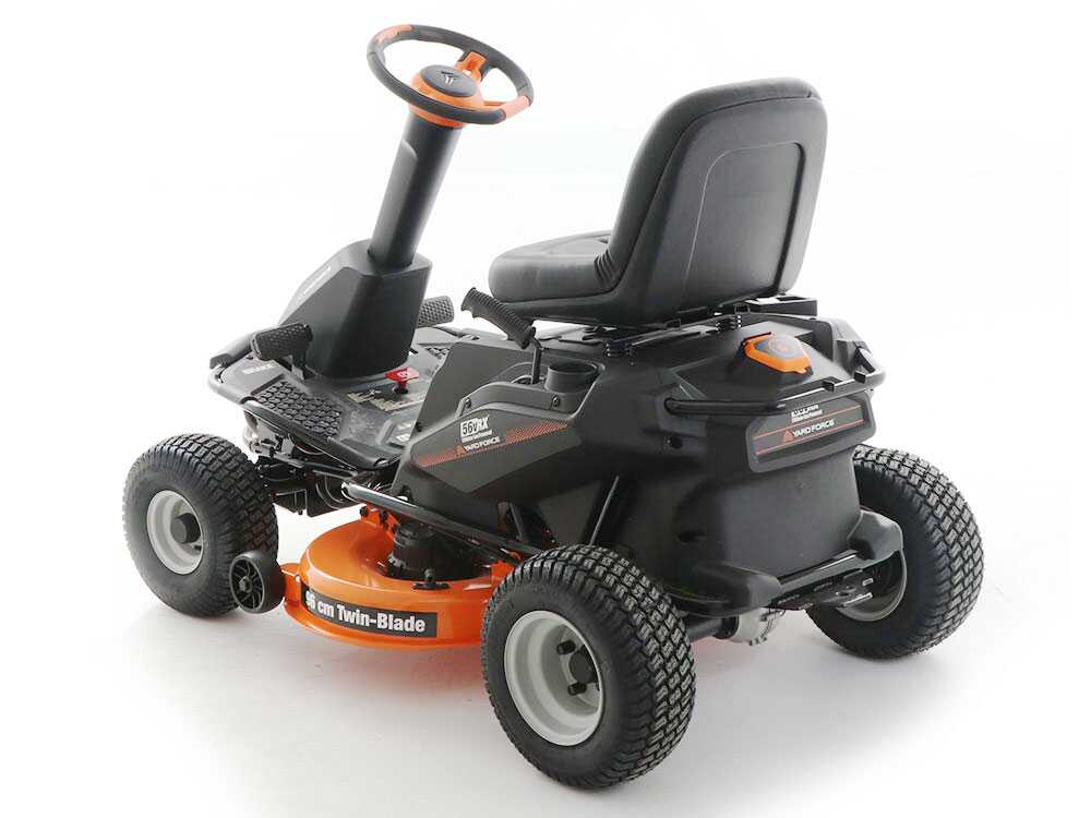 Yard Force E559 accu-zitmaaier met zijuitworp 96 cm, automaat, detail 6