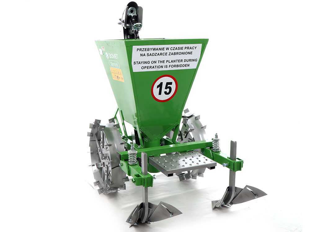 Bomet Gemini 1-rijige aardappelpootmachine, metalen wielen, detail 8