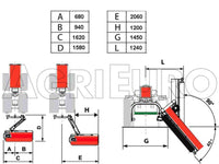 GeoTech Pro AKF150 zijklepelmaaier met arm 150 cm, detail 8