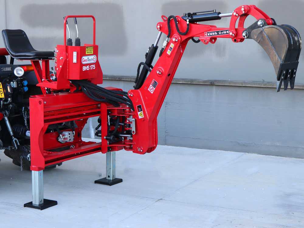 GeoTech Pro BHS 175 graafarm voor de trekker, zijwaarts verschuifbaar, detail 8