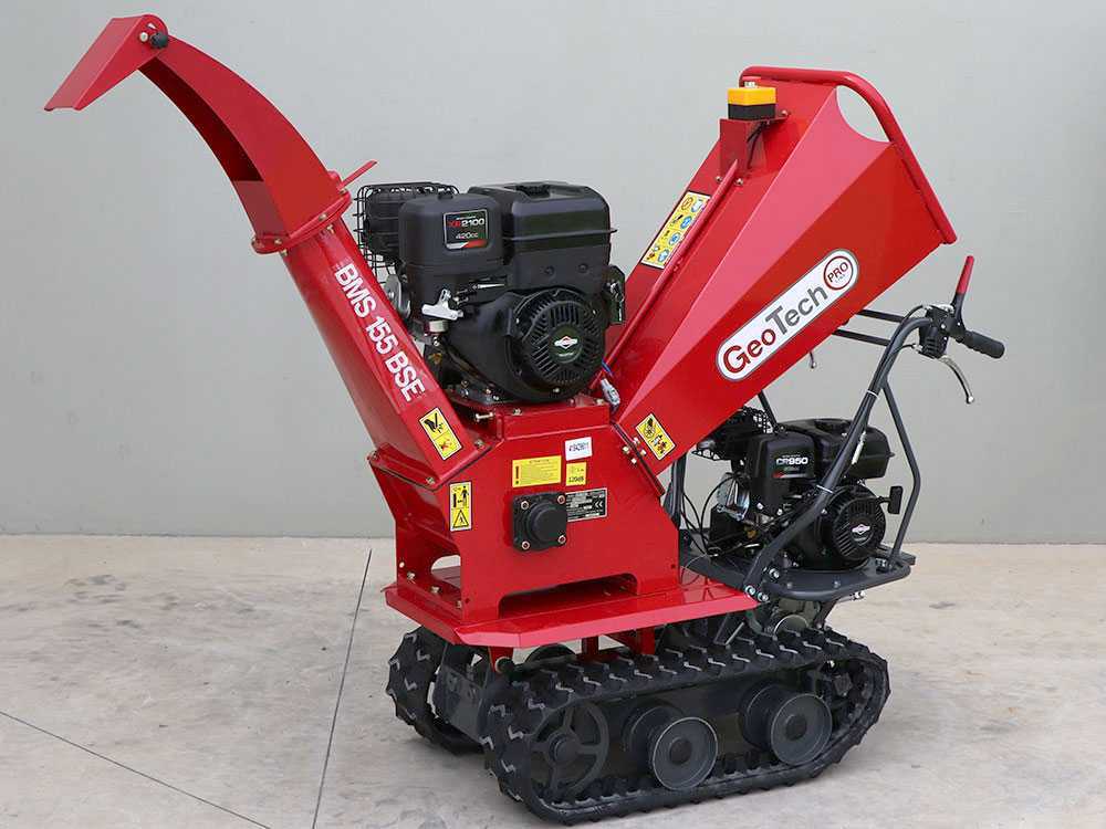 GeoTech Pro BMS155 BS benzine hakselaar, takken tot 90 mm, op rupsen, detail 8