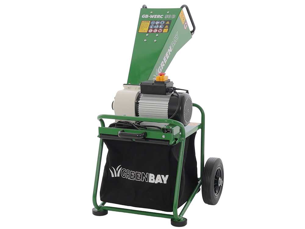 GreenBay GB-WERC 50 B elektrische hakselaar, takken tot 50 mm, detail 7