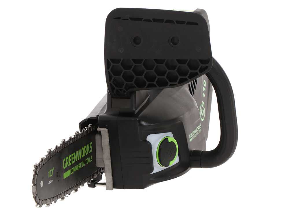 Greenworks GD40TCS accu kettingzaag voor snoeien, zwaard 25 cm, 40 V zonder accu, detail 8