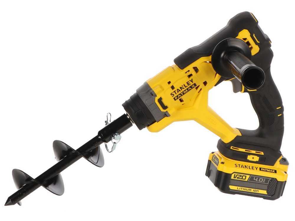Accu grondboor Stanley Fatmax SFMCGA75, 20 V 4 Ah, met boor 15,5 cm, detail 7
