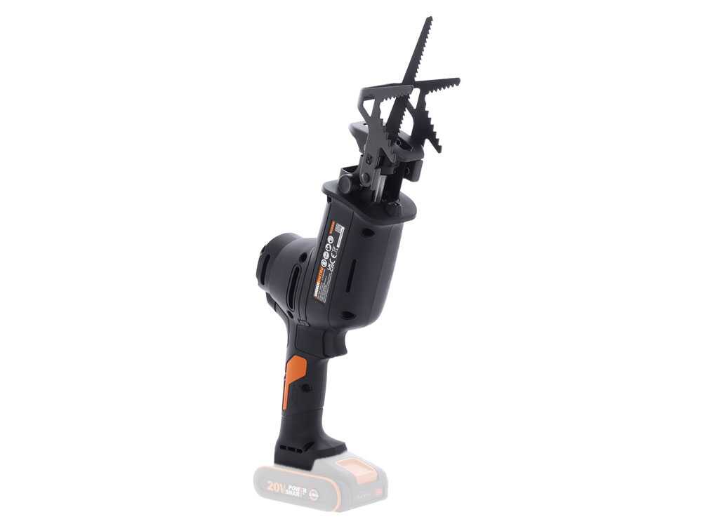Worx WG893E.9 accu reciprozaag, 20 V zonder accu, detail 8