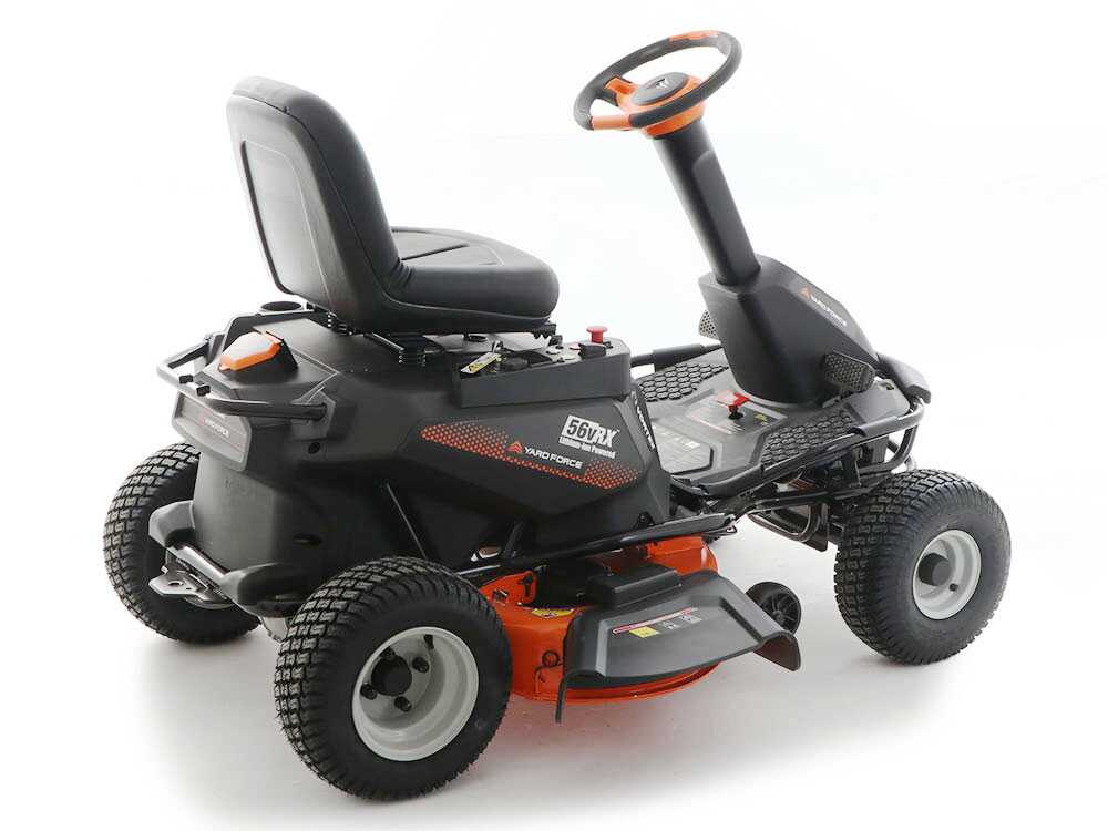 Yard Force E559 accu-zitmaaier met zijuitworp 96 cm, automaat, detail 7