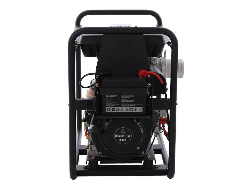 BlackStone BD-ST 10000ES diesel motorpomp voor vuil water, aansluiting 100 mm, detail 8
