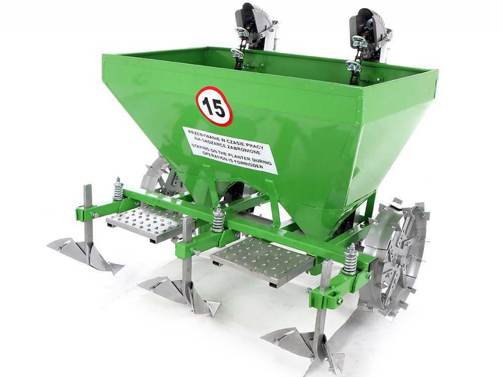 Bomet Gemini 2-rijige aardappelpootmachine, metalen wielen, detail 9