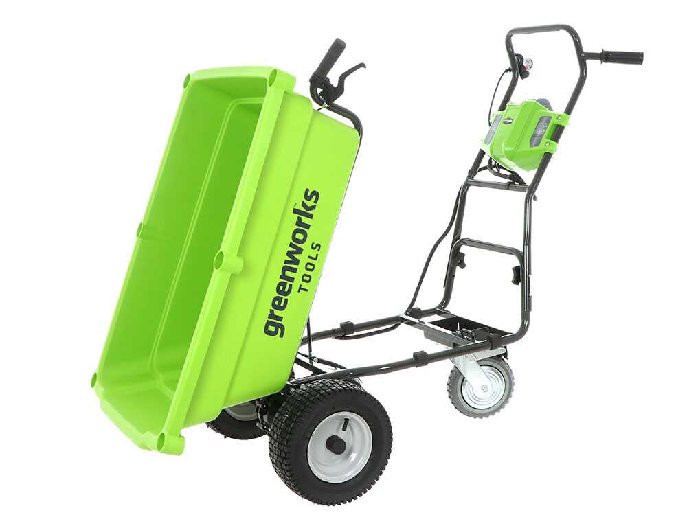 Accu motorkruiwagen laadvermogen 100 kg Greenworks Wheelbarrow G40GC, zonder accu, detail 9