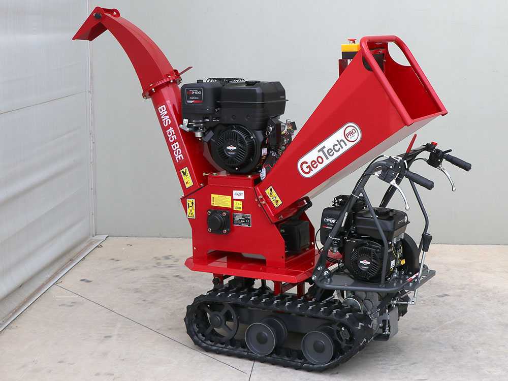 GeoTech Pro BMS155 BS benzine hakselaar, takken tot 90 mm, op rupsen, detail 9