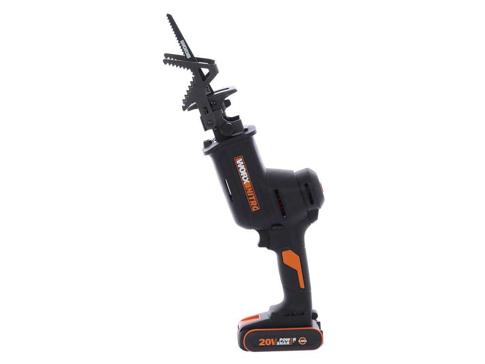 Worx WG893E accu reciprozaag, 20 V 2 Ah, detail 8