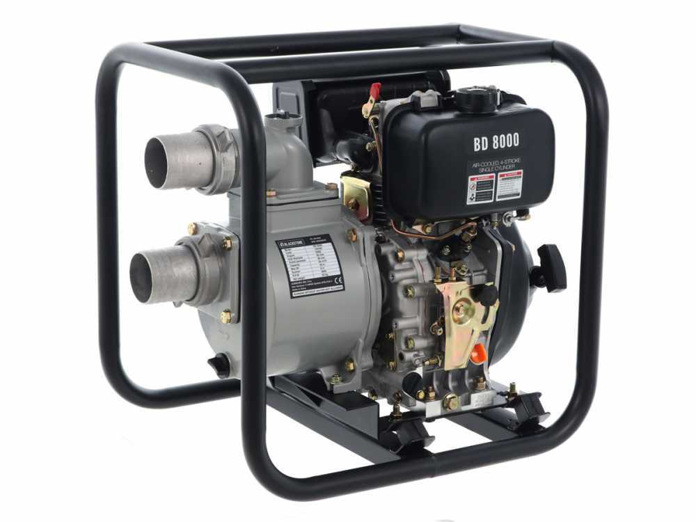 BlackStone BD 8000 diesel motorpomp, aansluiting 80 mm, detail 10
