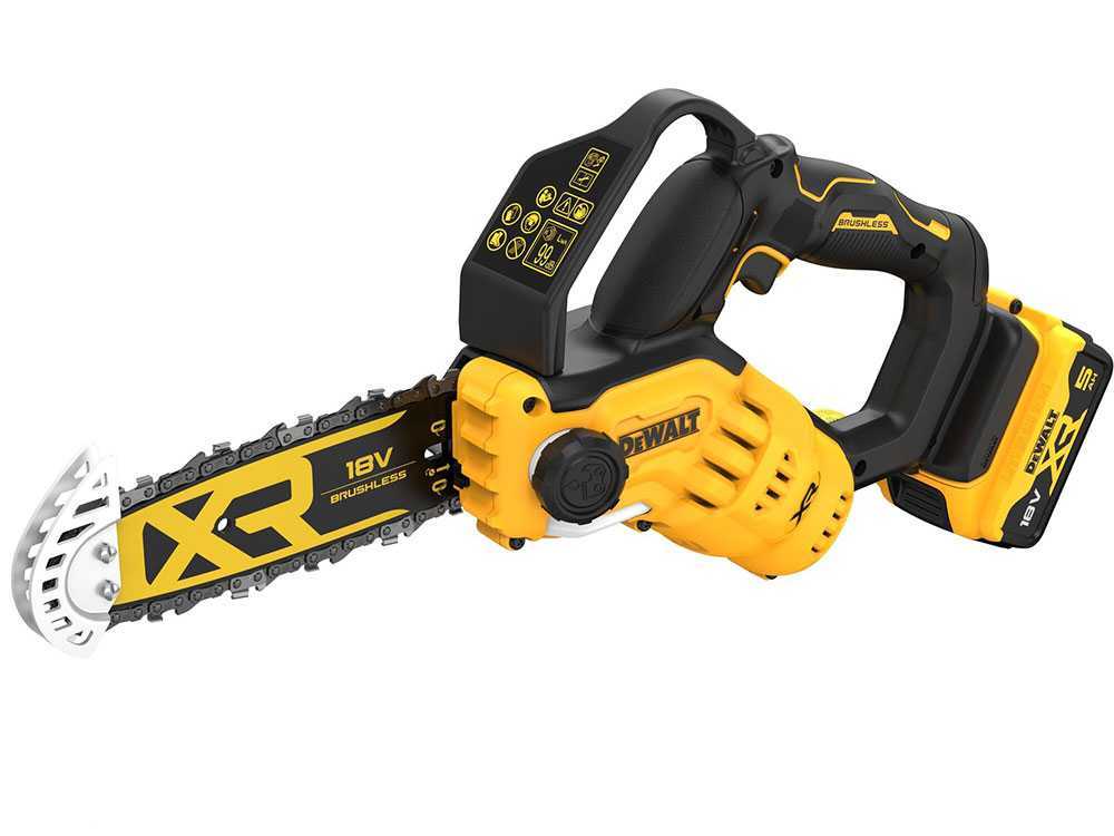 DeWalt DCMPS520P1-QW accu kettingzaag voor snoeien, zwaard 20 cm, 18 V 5 Ah, detail 9