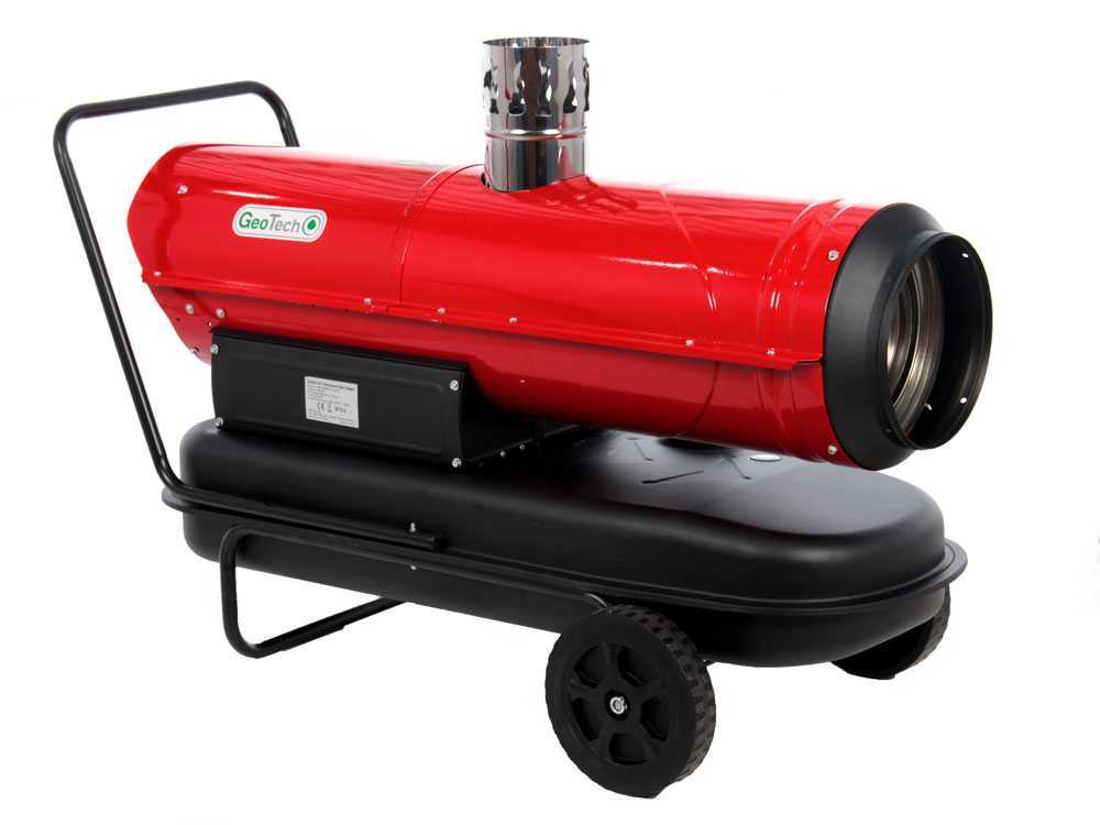 GeoTech IDH 3000 diesel heteluchtkanon 30 kW, indirect gestookt, detail 10