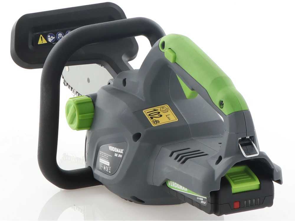 Verdemax SE20 accu kettingzaag, zwaard 20 cm, 20 V 2 Ah, detail 9