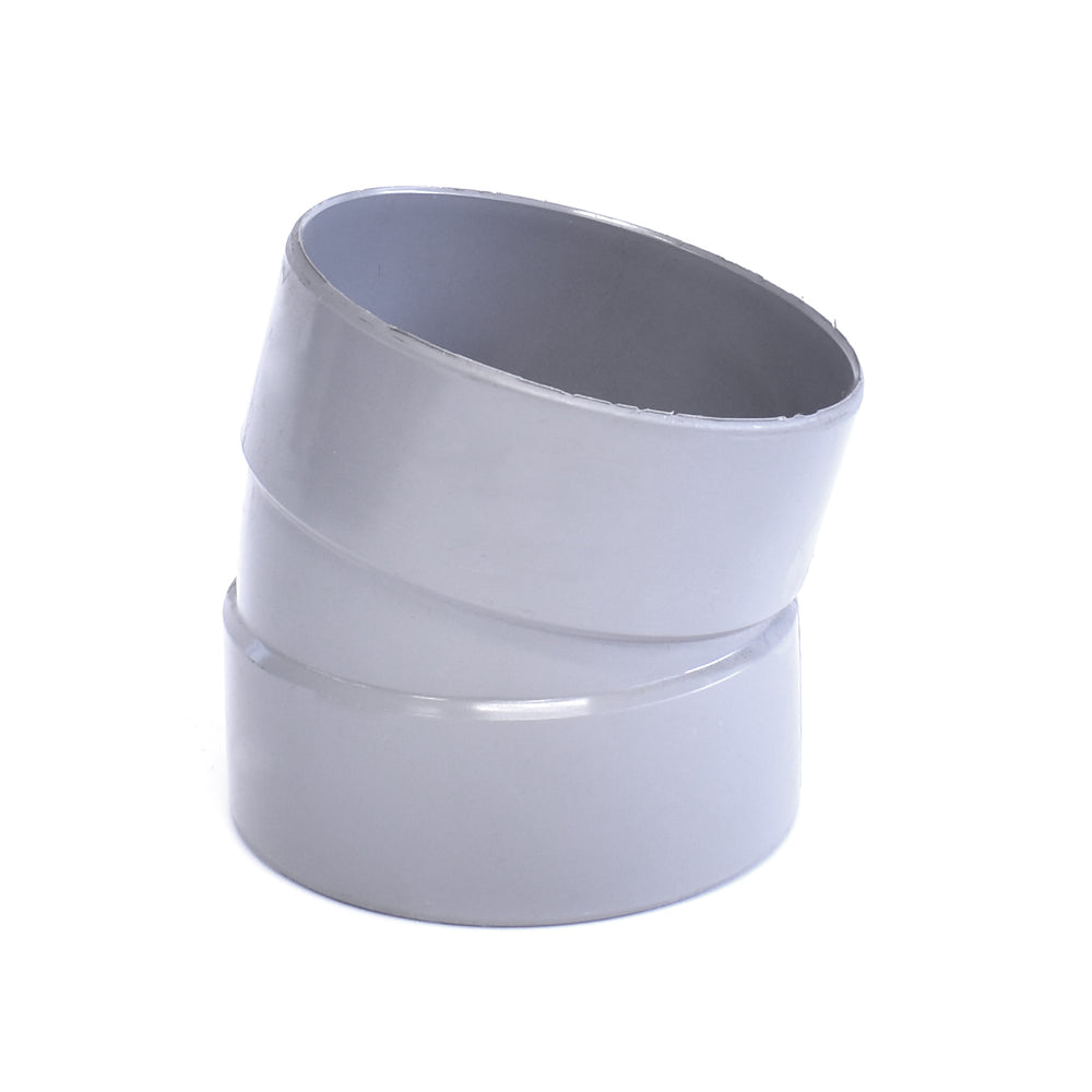 PVC Bocht lijmverbinding 15 graden, mof x mof | Rabe