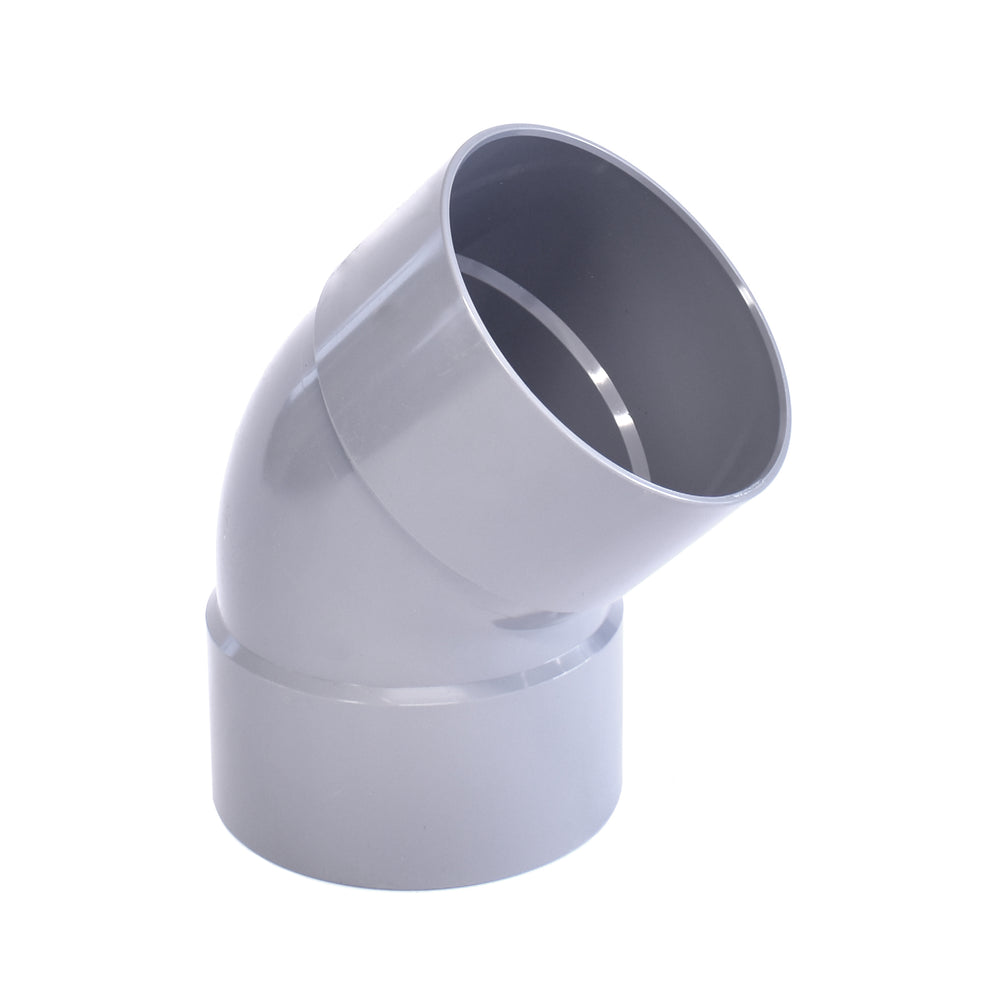 PVC Bocht lijmverbinding 45 graden, mof x mof