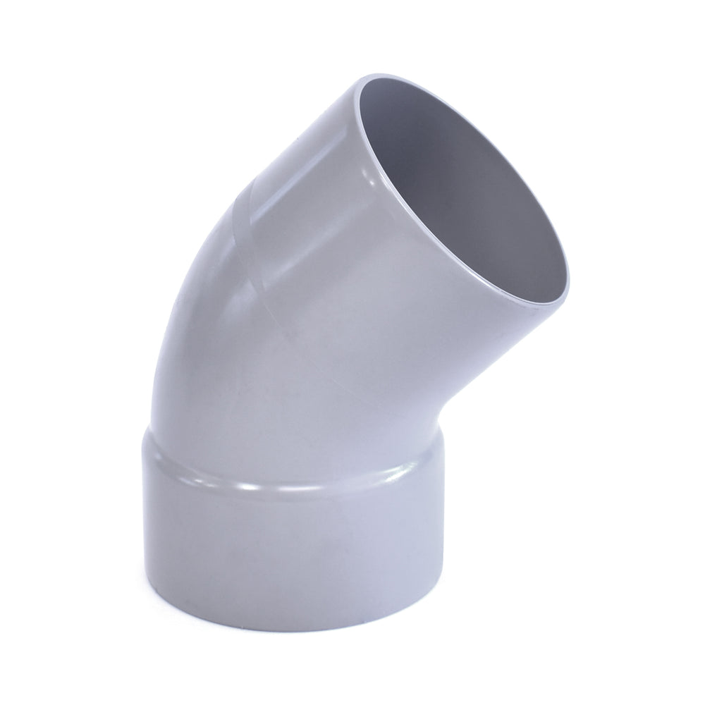 PVC Bocht lijmverbinding 45 graden, mof x spie