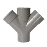 
  PVC dubbel T-stuk 45 graden 3x Lijmmof / Spie | Rabe - artikelnummer 110808
