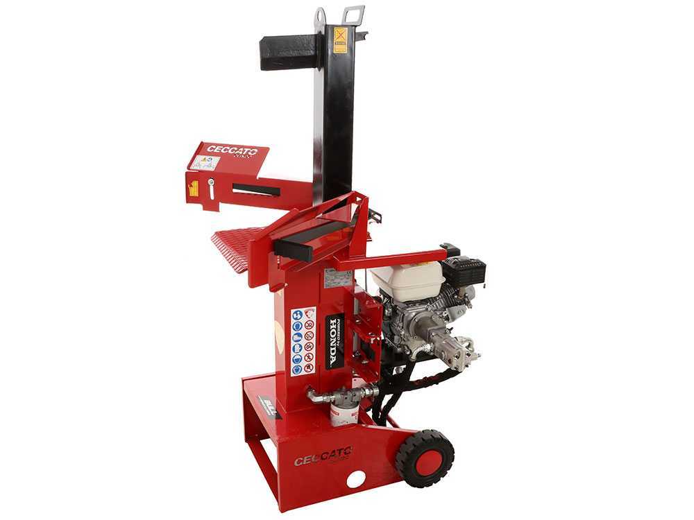 Ceccato Olindo SPL10H GP160 benzine houtklover, 10 ton, verticaal, detail 11