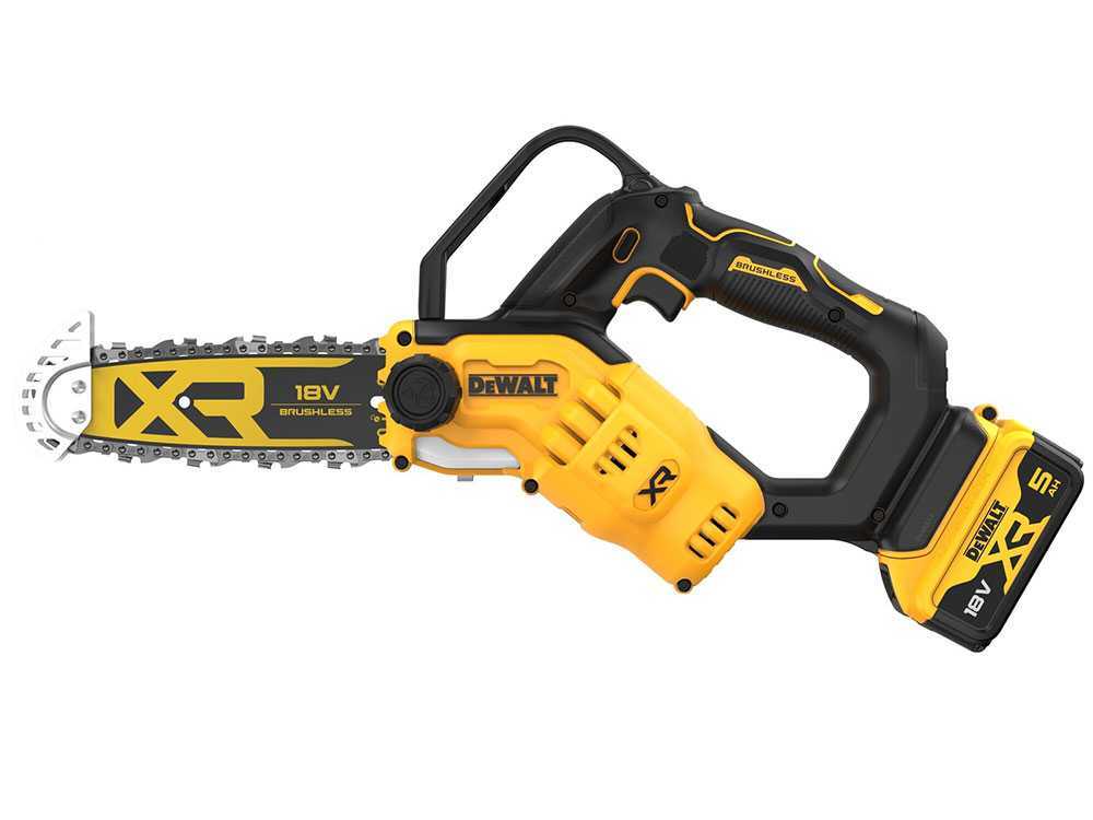 DeWalt DCMPS520P1-QW accu kettingzaag voor snoeien, zwaard 20 cm, 18 V 5 Ah, detail 10