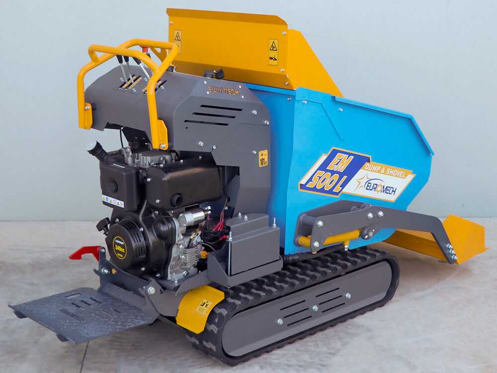 Rupsdumper laadvermogen 500 kg EuroMech EM500L-Dump & Shovel, hydraulisch kiepen, detail 11