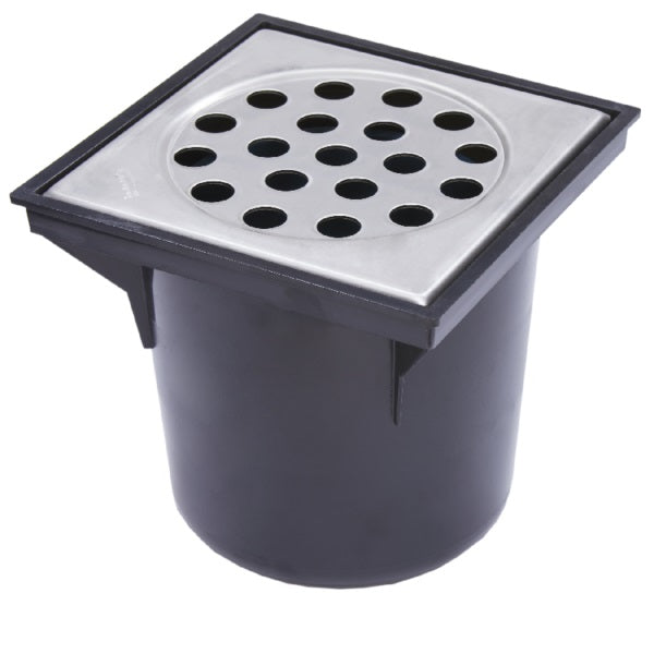Van den Berg Recycle ABS/RVS afvoerput met onderuit | Rabe - 120070