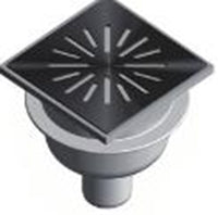 Afvoerput ABS/RVS 150 x 150 mm, 4215 productfoto hoge resolutie