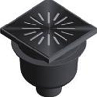 Afvoerput ABS/RVS 200 x 200 mm, 6220 productfoto hoge resolutie