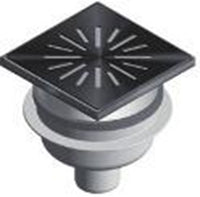Afvoerput ABS/RVS 150 x 150 mm, 4015R productfoto hoge resolutie
