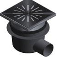 Afvoerput ABS/RVS 200 x 200 mm, 6521 productfoto hoge resolutie