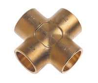 Bonfix Kruis gelijke messing, 15 mm, 4x cap | Rabe - 185398