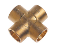 Kruis gelijke messing, 15 mm, 4x cap productfoto hoge resolutie