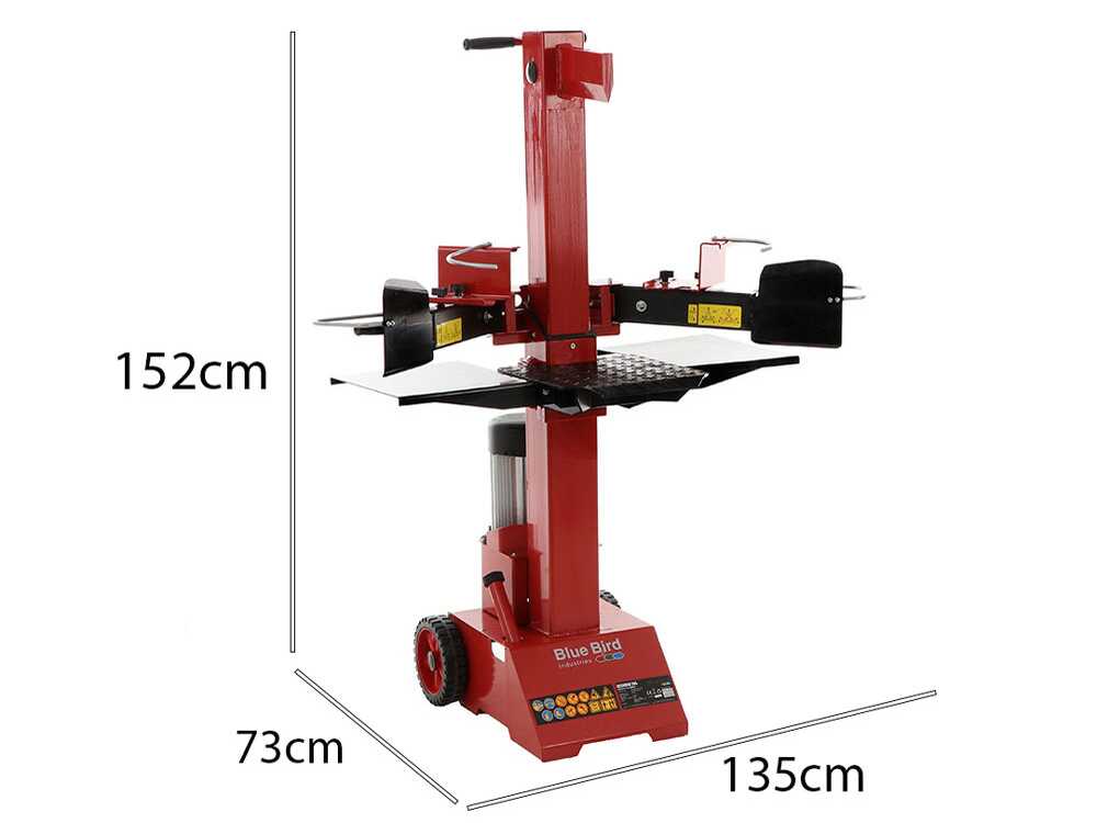 Blue Bird LOG SPLITTER LSE 8000 elektrische houtklover, 8 ton, verticaal, detail 12