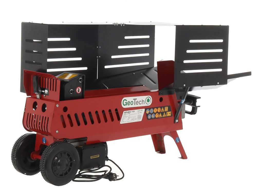 GeoTech SPHED 7.5 elektrische houtklover, 7 ton, horizontaal, detail 11