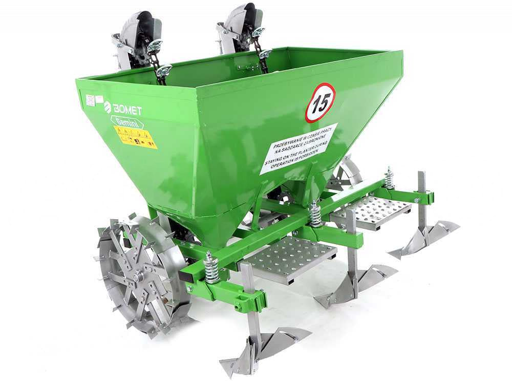 Bomet Gemini 2-rijige aardappelpootmachine, metalen wielen, detail 13