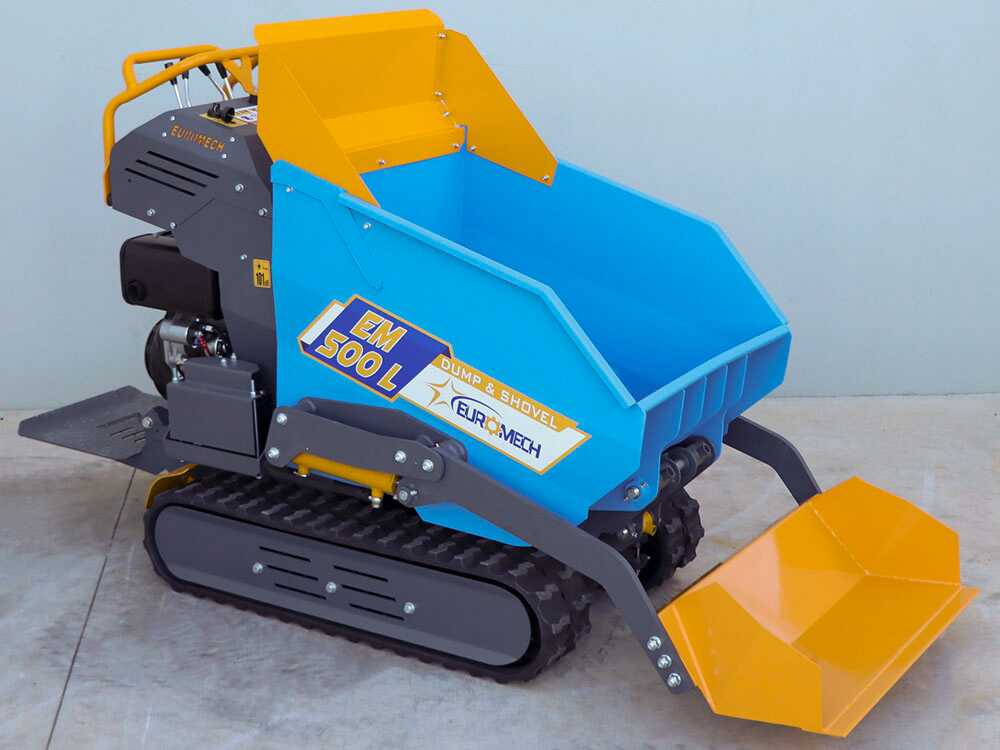 Rupsdumper laadvermogen 500 kg EuroMech EM500L-Dump & Shovel, hydraulisch kiepen, detail 13