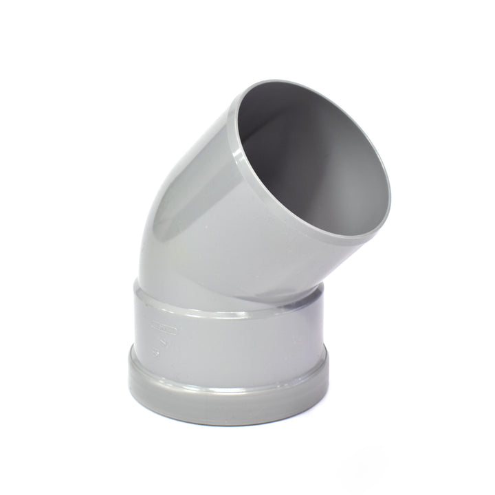 
  PVC Bocht 45 graden SN4 Manchetmof / Spie - artikelnummer 140140
