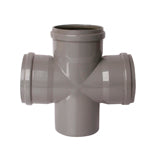 PVC Manchet Dubbel T-stuk 87,5 graden SN4 Mof x Mof x Mof x Spie | Rabe