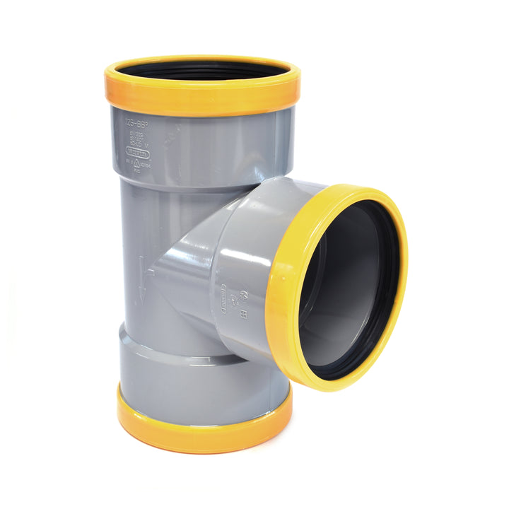 
  PVC T-stuk 87,5 graden, mof x mof x spie, SN8 | Rabe - artikelnummer 142128
