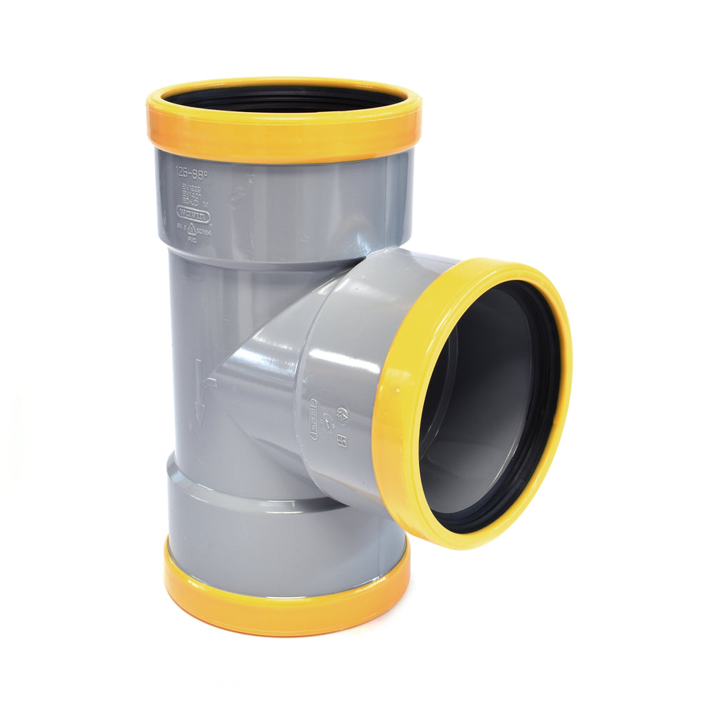 PVC T-stukken 87,5 graden, mof x mof x mof, SN8 | Rabe