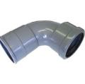 PVC Bocht 125 mm 87,5 graden met flex manchetten mof x mof | Rabe